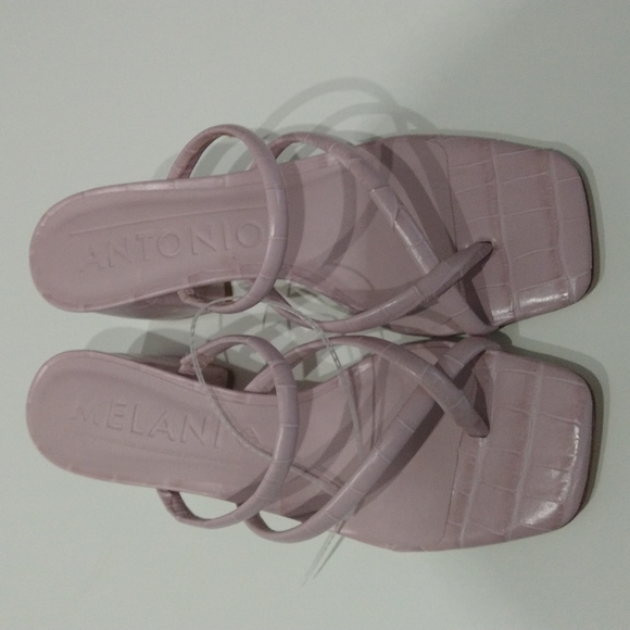 Antonio Melani Rexxza Croco Printed Leather Dress Sandals - Picture 2 of 7